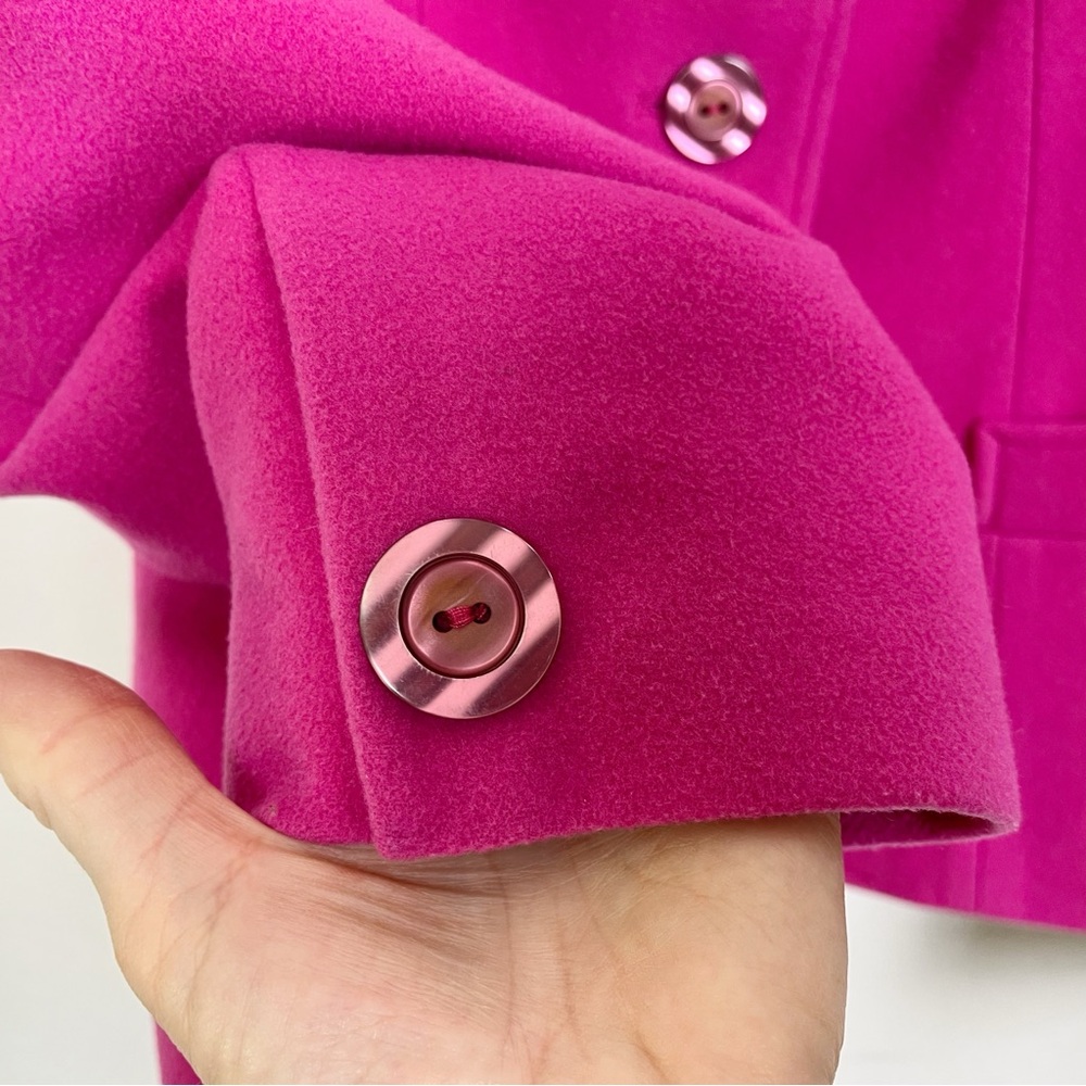 Arvida Women’s Vibrant Pink Wool and Cashmere Tailored Lined Blazer Size 8 - Picture 5 of 11